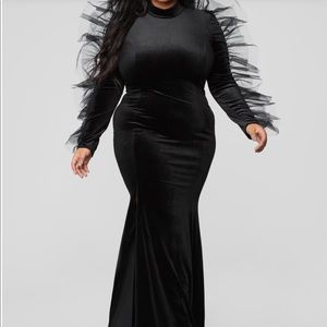 Gorgeous turtle neck velvet dress